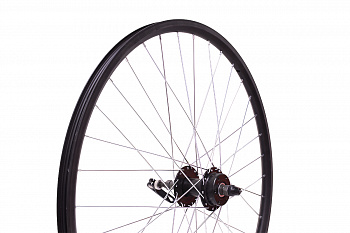Колесо 26'' MTB заднее под трещотку,дв.обод Qijian DA18 36H,алюм.втулка KT- M65R QR DISC 36H IS6,экц.