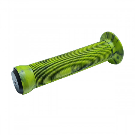 VELO Грипсы VLG-411A, 147мм, Kraton, поверхность Anti Slip, с фланцами, с заглушками VLP-15-7, чёрны