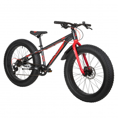 Велосипед NOVATRACK FATBIKE 24'' SUV алюм.рама 13, графит., 7-скор, TY200/TS38, диск.торм.STG
