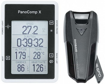 TOPEAK PanoComp X Bluetooth Smart беспроводной велокомпьютер, чёрный