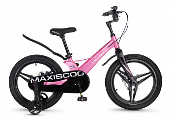 Велосипед Детский Maxiscoo SPACE Deluxe 18'' Розовый Глянцевый (2026)