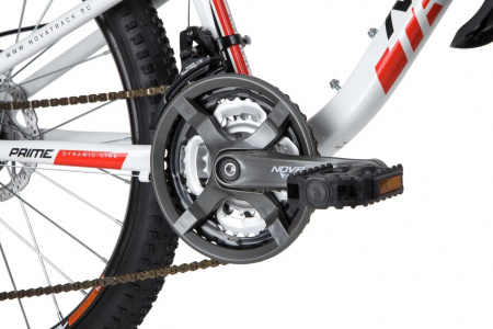 Велосипед NOVATRACK 24'' PRIME, алюм.рама 13'', белый, 18 скор., SHIMANO, дисковый тормоз