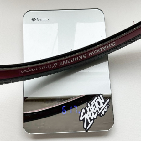 BMX Покрышка Shadow Serpent 2,30'' Finest 2,30'' 110psi (серый / красный) арт: 199-07101 2.3