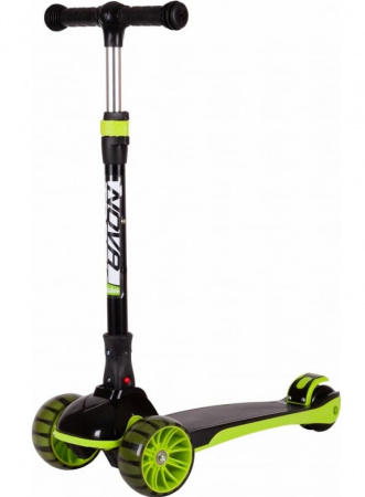 Самокат для детей Novatrack RainBow, складной, широкие свет.колеса PU пер.120*50  задн.80*24,ватер с