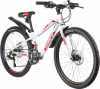 Велосипед NOVATRACK 24'' PRIME, алюм.рама 13'', белый, 18 скор., SHIMANO, дисковый тормоз