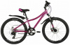 Велосипед NOVATRACK 24'' KATRINA алюм.рама 12'' розовый металлик, 21-скор, TY300/TS38/TZ21, диск.тор