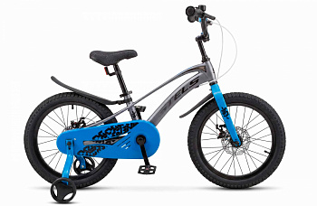 Велосипед STELS Wave MD 16'' 8.67'' Матовый серебристый/синий (EP-00018435 / X0000002472)