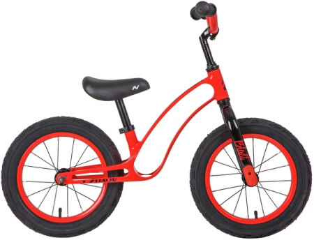 Беговел NOVATRACK 14'' MBLAST зеленый, магний-алюминиевая рама, цветной стальной обод, камера, покры