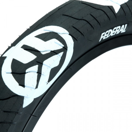 BMX Покрышка Federal Command LP 2,40'' Black w/ White Logo 2,40'' 60psi (черный / белое лого) арт: T