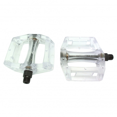 Z PLUS Педали Z-0911,DH/BMX, полимерные, ось CrMo, 9/16'', 100х110х28мм, 195г, бесцветные