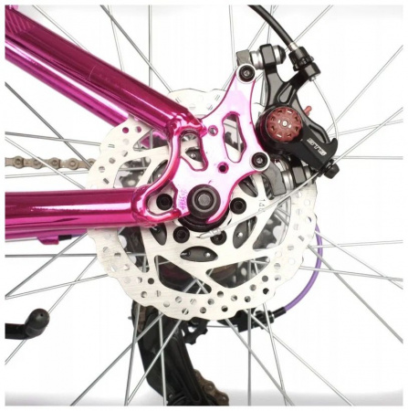 Велосипед NOVATRACK 24'' KATRINA алюм.рама 10'', розовый металлик, 21-скор, TY300/TS38/TZ21, диск.то