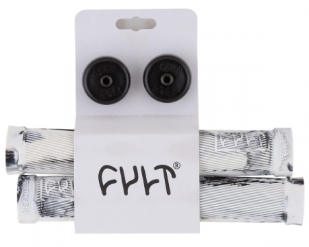 BMX Грипсы Cult Heaven's Gate White Swirl (белый / черный) арт: 05-GRP-BEG-WHTSW