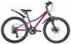 Велосипед NOVATRACK 24'' KATRINA алюм.рама 10'', розовый металлик, 21-скор, TY300/TS38/TZ21, диск.то