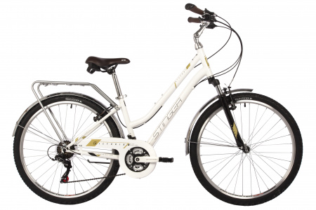 Велосипед STINGER 26'' VICTORIA белый, сталь, размер 15