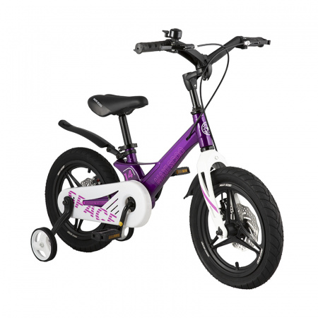 Детский Велосипед MAXISCOO ''Space'' Deluxe Plus 14'', Фиолетовый, С Дисковыми Тормозами (2022)