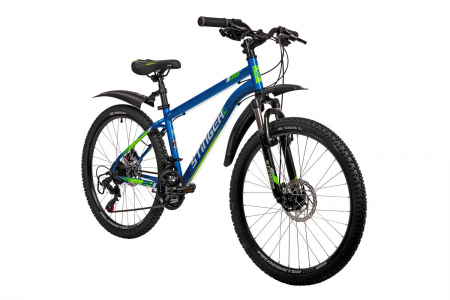 Велосипед STINGER 24'' CAIMAN черный, сталь, размер 14