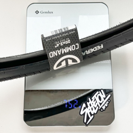 BMX Покрышка Federal Command LP 2,40'' Black w/ Dark Grey Logo 2,40'' 60psi (черный / темно-серое ло