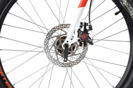 Велосипед NOVATRACK 24'' PRIME, алюм.рама 13'', белый, 18 скор., SHIMANO, дисковый тормоз