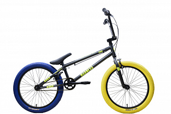 Велосипед Stark'25 Madness BMX 1 графит матовый/желтый/синий