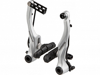 Тормоз v-br Shimano Alivio, T4000, пер, колодки S65T, сереб