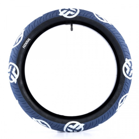 BMX Покрышка Federal Command LP 2,40'' Blue w/ White Logo 2,40'' 60psi (синий / белое лого) арт: TYF