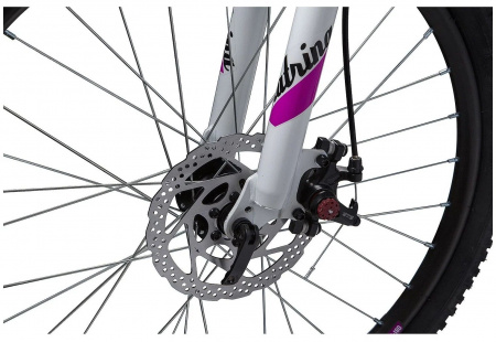 Велосипед NOVATRACK 24'' KATRINA, алюм.рама 12'' белый, 21-скор, TY300/TS38/TZ21, диск.тор.STG