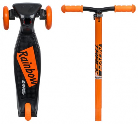 Самокат для детей Novatrack RainBow Start, колеса PU пер.120*24  задн.80*24мм,эргономичн