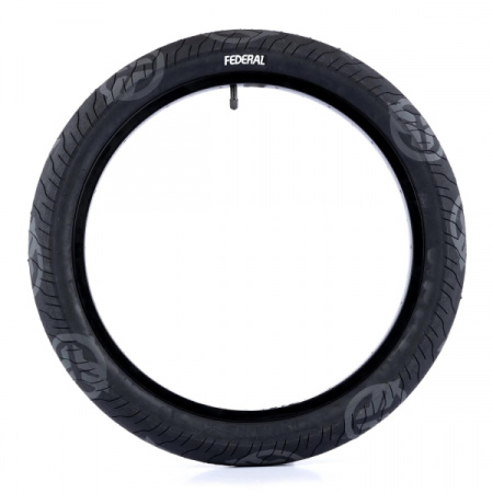 BMX Покрышка Federal Command LP 2,40'' Black w/ Dark Grey Logo 2,40'' 60psi (черный / темно-серое ло