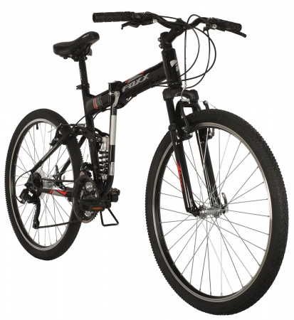Велосипед FOXX 26'' ZING F1 черный, сталь, размер 18