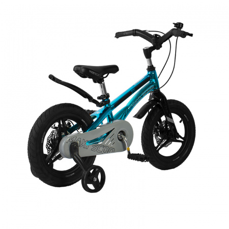 Детский Велосипед MAXISCOO ''Ultrasonic'' Deluxe Plus 14'', Аквамарин, С Дисковыми Тормозами (2022)