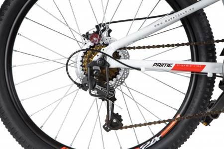 Велосипед NOVATRACK 24'' PRIME, алюм.рама 13'', белый, 18 скор., SHIMANO, дисковый тормоз