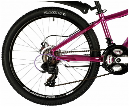 Велосипед NOVATRACK 24'' KATRINA алюм.рама 12'' розовый металлик, 21-скор, TY300/TS38/TZ21, диск.тор