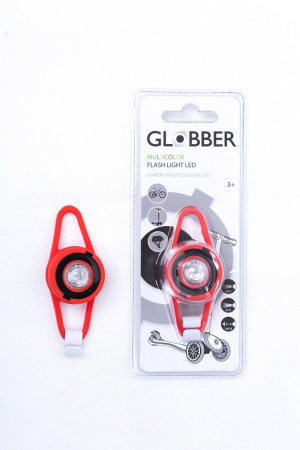 Фонарь Globber FLASH LIGHT LED, красный