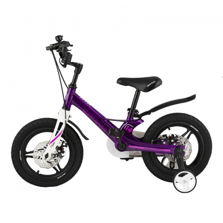 Детский Велосипед MAXISCOO ''Space'' Deluxe Plus 14'', Фиолетовый, С Дисковыми Тормозами (2022)
