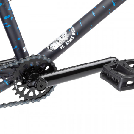 BMX Велосипед Kink Curb 20'' 2022 (черный / синие пятна) 20'' (черный / синие пятна) арт: K400BLU22