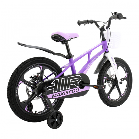 Детский Велосипед MAXISCOO  ''Air'' Deluxe 18'', Фиолетовый Матовый, С Дисковыми Тормозами (2023)