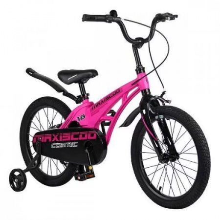 Детский Велосипед MAXISCOO  ''Cosmic'' Standard 18'', Розовый Матовый, С Ручными Тормозами (2023)