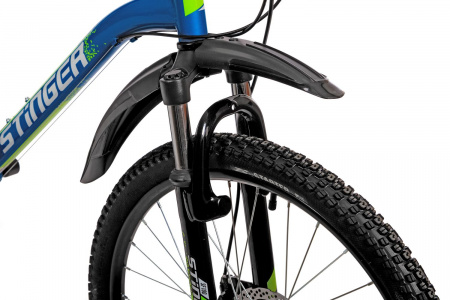 Велосипед STINGER 24'' CAIMAN черный, сталь, размер 14